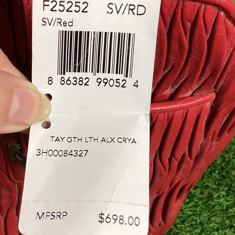 Coach Taylor Gathered Leather Alexis Carryall Tote Red NWT - Picture 10 of 16